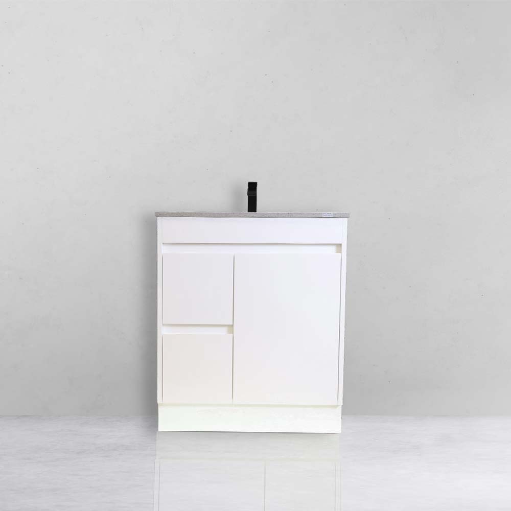 Hi Gloss White 30" - 1 Door 2 Drawer