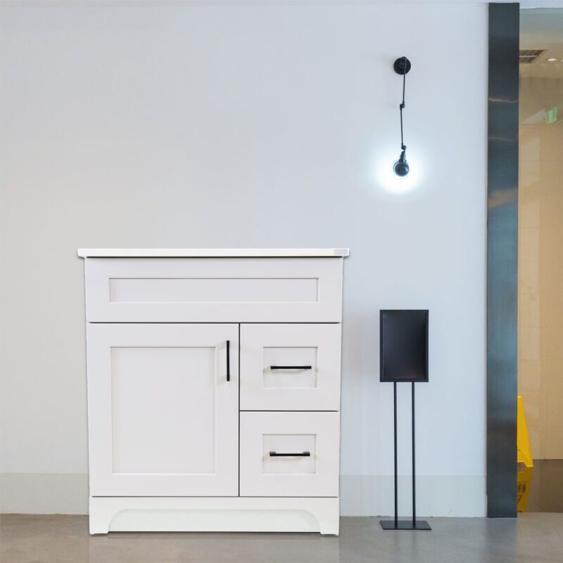 Pansy Grey 30" 1-Door-2-Drawer