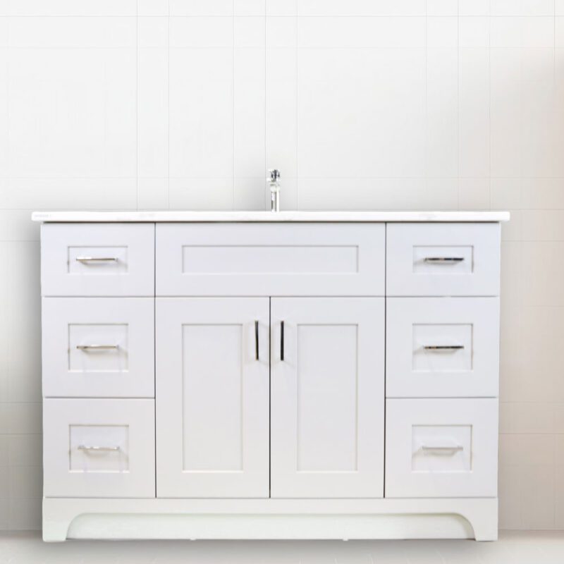 Pansy Grey 48" 2-Door-6-Drawer