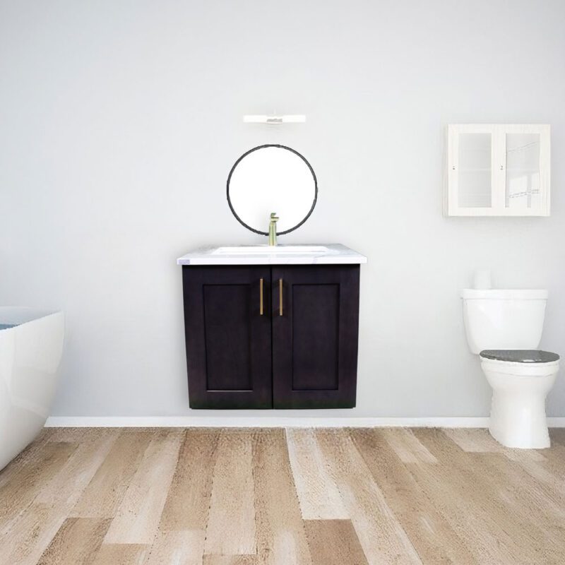 Pansy Smokey Grey Floating Vanity